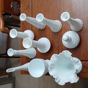 Chic White Glass Set (10 Pieces)